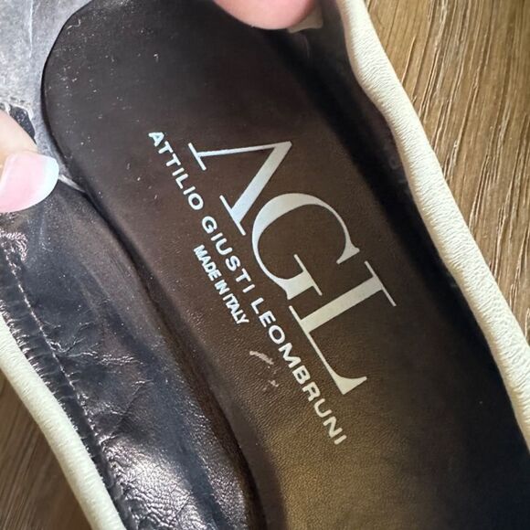 AGL Attilio Giusti Leombruni Cap Toe Ballet Slipper in Nero Beige/Coal - Picture 5 of 10